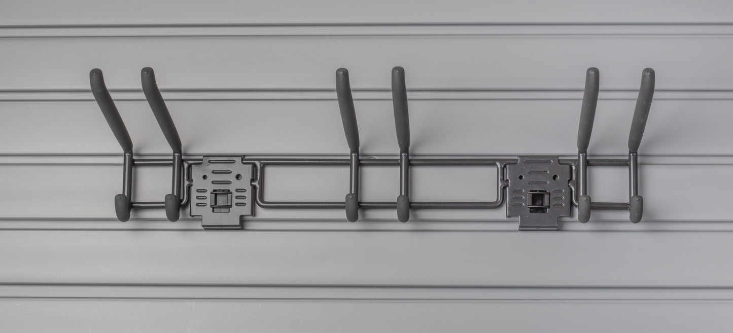 24" Long Tool Bar w/ Hooks and Lock SlatWall Accessory