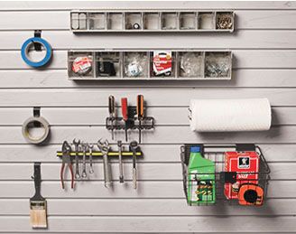 9 Piece Work Bench Area SlatWall Accessory Kit