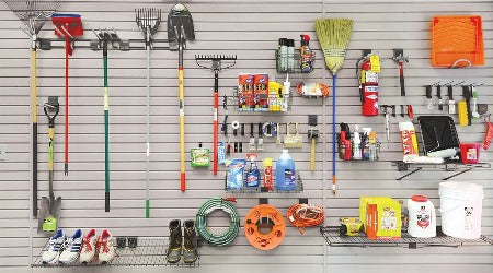 43 Piece Deluxe w/ Locking Hooks Slat Wall Accessory Kit